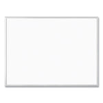 Melamine Dry Erase Board, 47 x 35, White Surface, Silver Frame