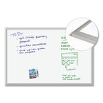 Magnetic Dry Erase Board with Aluminum Frame, 35 x 23, White Surface, Silver Frame