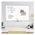 Magnetic Dry Erase Board with Aluminum Frame, 35 x 23, White Surface, Silver Frame