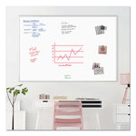 Magnetic Dry Erase Board with Aluminum Frame, 70 x 47, White Surface, Silver Frame