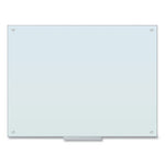 Glass Dry Erase Board, 47 x 35, White Surface