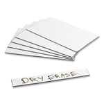 Dry Erase Magnetic Tape Strips, 6" x 0.88", White, 25/Pack