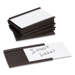 Magnetic Card Holders, 3 x 1.75, Black, 10/Pack