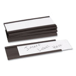 Magnetic Card Holders, 6 x 2, Black, 10/Pack