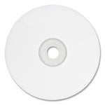 CD-R Printable Recordable Disc, 700 MB/80 min, 52x, Spindle, White, 100/Pack