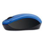 Silent Wireless Blue LED Mouse, 2.4 GHz Frequency/32.8 ft Wireless Range, Left/Right Hand Use, Blue