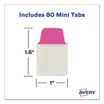 Ultra Tabs Repositionable Tabs, Mini Tabs: 1" x 1.5", 1/5-Cut, Assorted Neon Colors, 80/Pack