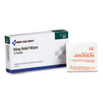 First Aid Sting Relief Pads, 10/Box