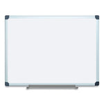 Porcelain Value Dry Erase Board, 36 x 48, White Surface, Silver Aluminum Frame