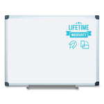 Porcelain Value Dry Erase Board, 36 x 48, White Surface, Silver Aluminum Frame