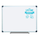 Porcelain Value Dry Erase Board, 48 x 96, White Surface, Silver Aluminum Frame