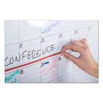 Magnetic Dry Erase Calendar Board, One Month, 36 x 24, White Surface, Silver Aluminum Frame