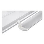 Ruled Magnetic Steel Dry Erase Planning Board, 48 x 36, White Surface, Silver Aluminum Frame