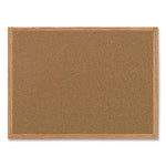 Value Cork Bulletin Board with Oak Frame, 24 x 36, Brown Surface, Oak Frame