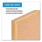 Value Cork Bulletin Board with Oak Frame, 24 x 36, Brown Surface, Oak Frame