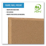 Earth Cork Board, 36 x 24, Tan Surface, Oak Wood Frame