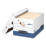 File/Cube Box Shell, Legal/Letter, 23.75 x 19.75, White/Blue, 6/Carton