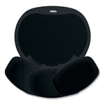 Easy Glide Gel Mouse Pad with Wrist Rest, 10 x 12, Black