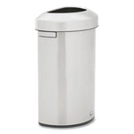 Refine Series Waste Receptacle, 21 gal, Plastic/Stainless Steel