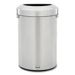 Refine Series Waste Receptacle, 21 gal, Plastic/Stainless Steel