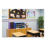 Vertical Classroom Organizer, 6 Shelves, 11.88 x 13.25 x 18, Purple