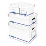 Organizer Storage Boxes, X-Large, 12.75" x 16.5" x 10.5", White/Blue, 12/Carton