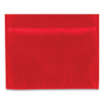Storage Pocket Chart, 10 Pockets, Hanger Grommets, 14 x 47, Red