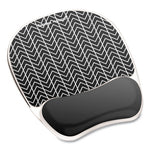 Photo Gel Mouse Pad with Wrist Rest with Microban Protection, 7.87 x 9.25, Chevron Design