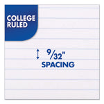 Spiral Notebook, 3-Hole Punched, 1-Subject, Medium/College Rule, Randomly Assorted Cover Color, (100) 11 x 8 Sheets