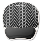 Photo Gel Mouse Pad with Wrist Rest with Microban Protection, 7.87 x 9.25, Chevron Design