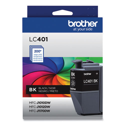 LC401BKS Ink, 200 Page-Yield, Black