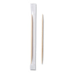 Mint Cello-Wrapped Wood Toothpicks, 2.5", Natural, 1,000/Box, 15 Boxes/Carton