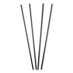 Sip Straws, 7.5", Plastic, Black, 10,000/Carton