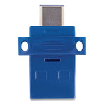 Store ‘n' Go Dual USB 3.0 Flash Drive for USB-C Devices, 32 GB, Blue