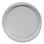 Plastic Dinnerware, Plates, 10.25" dia, White, 125/Pack