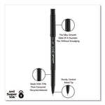 ONYX Roller Ball Pen, Stick, Extra-Fine 0.5 mm, Black Ink, Black Barrel, Dozen