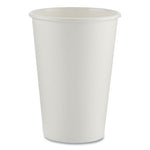 Paper Hot Cups, 16 oz, White, 50/Sleeve, 20 Sleeves/Carton