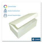 Tuck-Top One-Piece Paperboard Take-Out Box, 7 x 4.25 x 2.75, White, Paper, 300/Carton