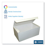 Tuck-Top One-Piece Paperboard Take-Out Box, 9 x 5 x 4.5, White, Paper, 250/Carton