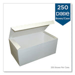 Tuck-Top One-Piece Paperboard Take-Out Box, 9 x 5 x 3, White, Paper, 250/Carton