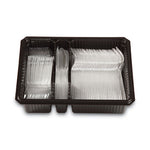 Combo Pack, Tray with Clear Plastic Utensils, 90 Forks, 30 Knives, 60 Spoons