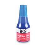 Self-Inking Refill Ink, 0.9 oz. Bottle, Blue