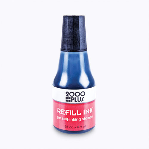 Self-Inking Refill Ink, 0.9 oz. Bottle, Black