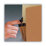 Redrope Drop Front File Pockets with 2/5-Cut Guide Height Tabs, 3.5" Expansion, Legal Size, Redrope, 25/Box