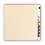 Extended End Tab Manila Folders, Straight Tabs, Letter Size, 0.75" Expansion, Manila, 100/Box