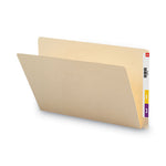 Extended End Tab Manila Folders, Straight Tabs, Legal Size, 0.75" Expansion, Manila, 100/Box