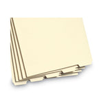 Stackable Folder Dividers with Fasteners, 1/5-Cut Bottom Tab, 1 Fastener, Legal Size, Manila, 4 Dividers/Set, 50 Sets