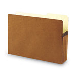 Redrope Drop Front File Pockets with 2/5-Cut Guide Height Tabs, 3.5" Expansion, Legal Size, Redrope, 25/Box