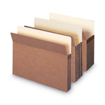 Redrope Drop Front File Pockets, 3.5" Expansion, Letter Size, Redrope, 50/Box