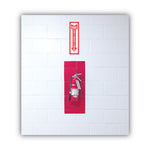 Glow-In-The-Dark Safety Sign, Fire Extinguisher, 4 x 13, Red